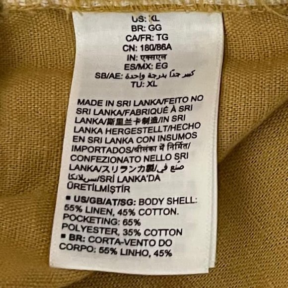 Amazon Essentials XL Gold Linen Blend Elastic Waist Shorts NEW WITH TAGS - Picture 5 of 9